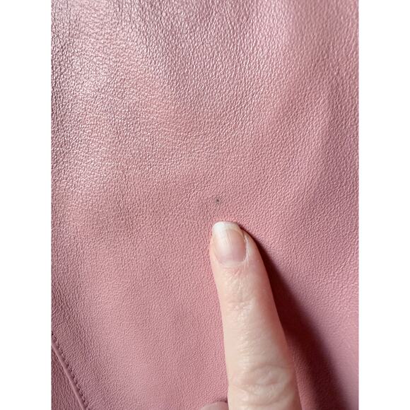 Vintage Leather USA Pink Biker Zip Up 100% Genuine Leather Jacket- Size XL - Picture 5 of 12